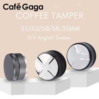 Αξεσουάρ διανομής εσπρέσο με βάση 51/53/58 mm, ρυθμιζόμενο σφυρί σε σκόνη, αντιολισθητικό 3/4 με γωνία κλίσης
