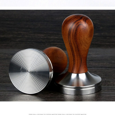 Maisto klasės 51/53/58 mm kavos tamperė medinė rankena Barista Espreso kavos malūnėlis Rankų darbo aukštos kokybės karštas išpardavimas