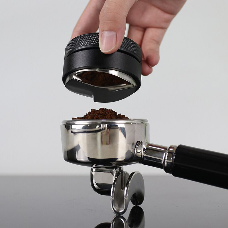 51MM/53MM/58MM állítható kávéelosztó 304 Rozsdamentes acél Kávé Tamper Kávépor Kalapács Kávétartozékok Barista