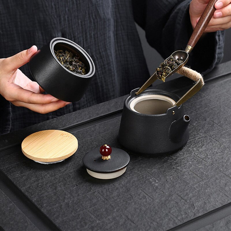 10/11db hordozható utazó teáskészlet kerámia teáskanna csésze japán kung fu teaset puer vízforraló Gaiwan teaszertartás teáscsészé