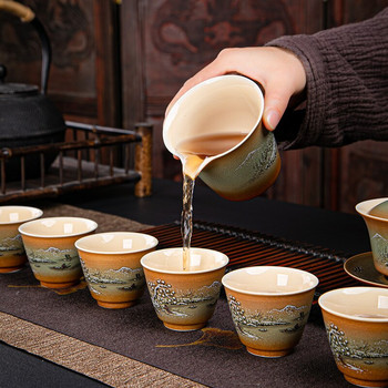 Керамичен комплект за чай, китайски кунг-фу чайник, чайник, домашен и офис, чайник с кутия, чайник Gaiwan Чай Чаши за чай Церемония