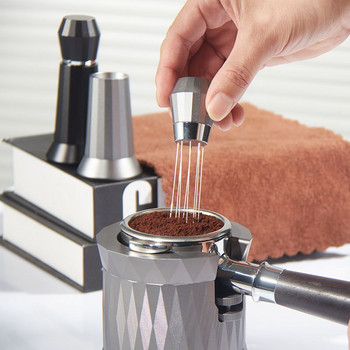 Espresso Coffee Stirrer Coffee Powder Tamper 304 Steel Needles Stirrer Tool for Espresso Distribution Alloy Handle and Stand