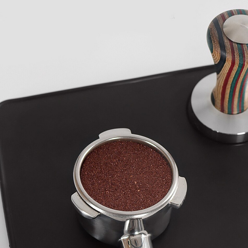 51/53/58MM Nabijač za kavu Espresso Distributer Puno drvo Čekić za kavu u prahu 304 nehrđajući čelik Ravna baza Pribor za bariste