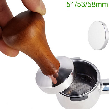 Barista Espresso Coffee Tamper 51mm 53mm /58mm Flat Press Tampers Base With Silicone Mat Dosing Ring Powder Cup