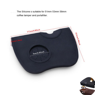 304 rozsdamentes acél állítható kettős kávé szabotázs 51 mm dupla fejű kávépor kalapács szabotázs szilikon szőnyeg és tejcsésze