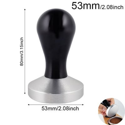 Espresso kávé szabotázs 51mm/53mm/58mm alumínium kávéelosztó kiegyenlítő szerszám babprés kalapács fogantyúval Baristalhoz