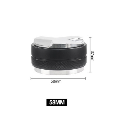 51MM/53MM/58MM Kávépor-elosztó Espresso Kávéeszközök 304 Rozsdamentes acél, kétfejű, három cellás, lapos kávészabotázs