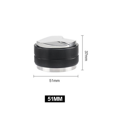 51MM/53MM/58MM Kávépor-elosztó Espresso Kávéeszközök 304 Rozsdamentes acél, kétfejű, három cellás, lapos kávészabotázs