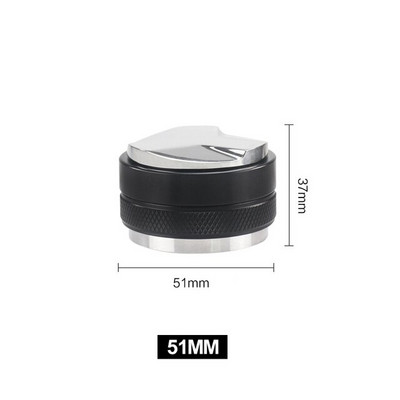 51MM/53MM/58MM Kávépor-elosztó Espresso Kávéeszközök 304 Rozsdamentes acél, kétfejű, három cellás, lapos kávészabotázs