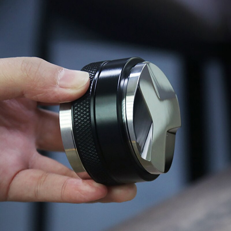 51MM/53MM/58MM Kávépor-elosztó Espresso Kávéeszközök 304 Rozsdamentes acél, kétfejű, három cellás, lapos kávészabotázs