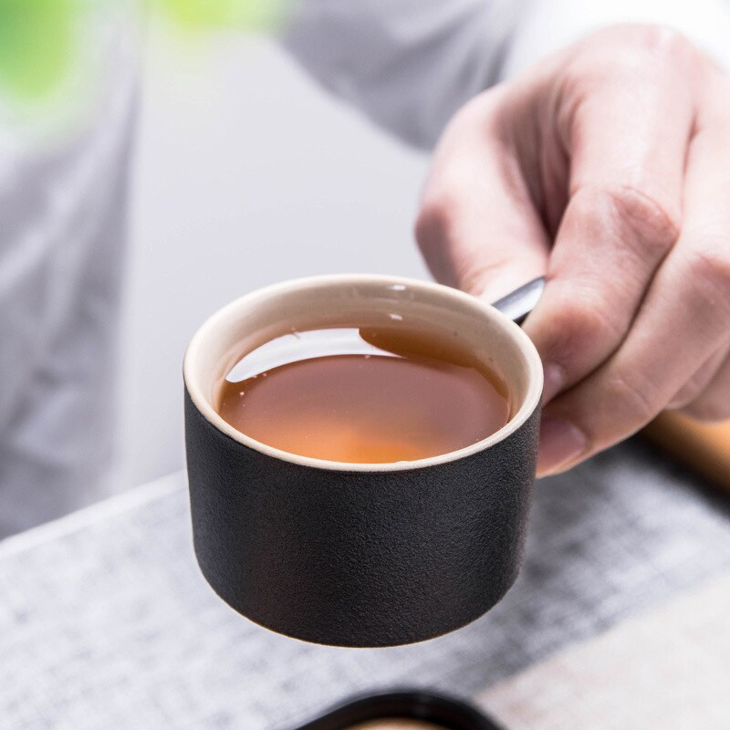 Kínai Kung Fu teáskészlet Kerámia teáskészlet Hordozható teáskanna utazó teáskészlet zacskós teasettel Gaiwan teáscsészék teaszertartás
