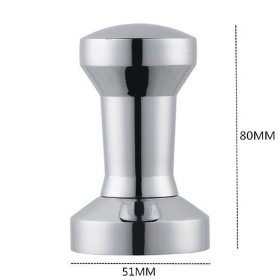 51 mm-es szilárd, rozsdamentes acél, nehéz, lapos talpú kávészabotázs eszpresszóhoz, barkácsolás, kézi kávébabdaráló prés kávészerszámok
