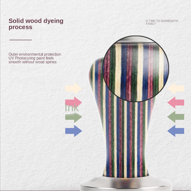 Színek Espresso Tamper 304 Rozsdamentes Acél Espresso Kávé Tamper Macaroon 51/53/58mm Általános Kávéprés Kávétartozékok