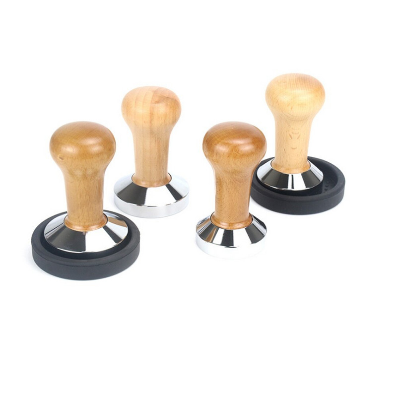 51/58 mm-es fa nyelű kávé szabotázs eszpresszó por lapos daráló eszpresszó prés kalapács kávé szabotázs Barista eszköz