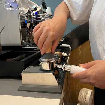 51mm//58mm Θήκη για πρέσα καφέ Βάση για καφέ σε σκόνη Αντιολισθητικό σφυρί για μπάρ κουζίνας Barista Coffee Accessories