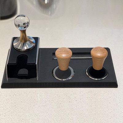 51 mm//58 mm kafijas preses turētājs Kafijas pulvera pamatne pretslīdēšanas pulvera āmura paliktnis virtuves bāram Barista kafijas piederumi