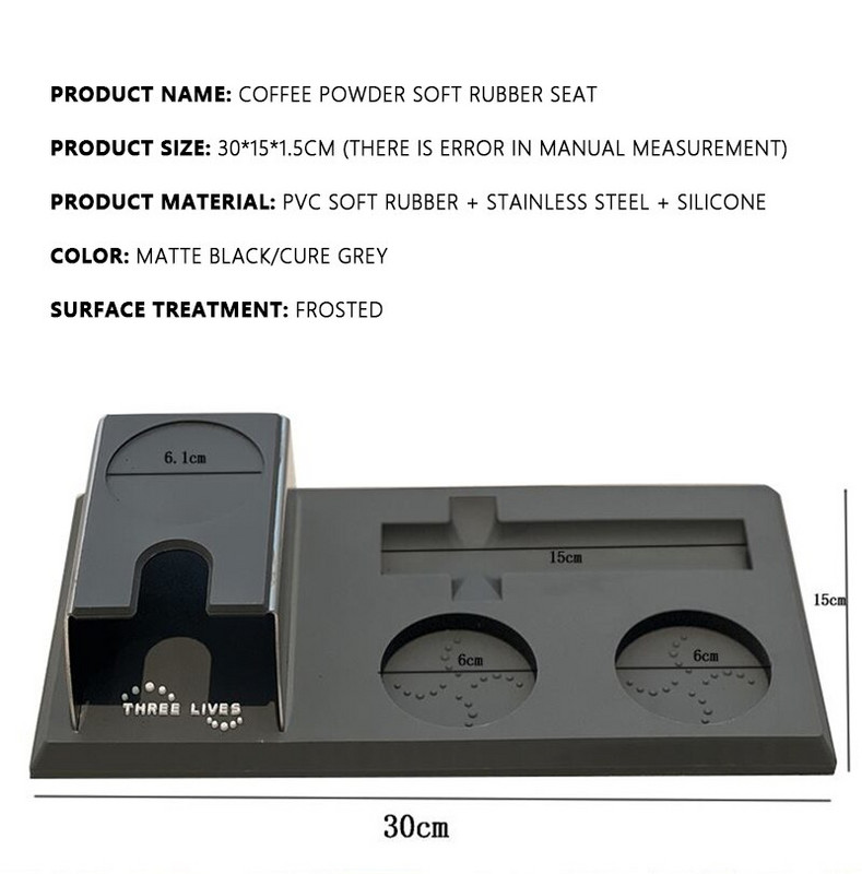 51 mm//58 mm-es kávépréstartó kávépor-alap csúszásgátló porkalapács párna konyhai bárhoz Barista kávétartozékok