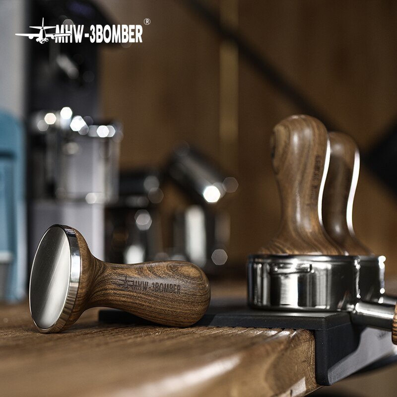 Kávé szabotázs 58mm espresso tamper Fit 58mm portafilter rozsdamentes acél alap Kávéprés Barista döngölő eszközök Espresso döngölő