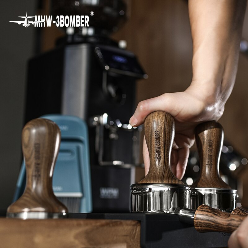 Kávé szabotázs 58mm espresso tamper Fit 58mm portafilter rozsdamentes acél alap Kávéprés Barista döngölő eszközök Espresso döngölő