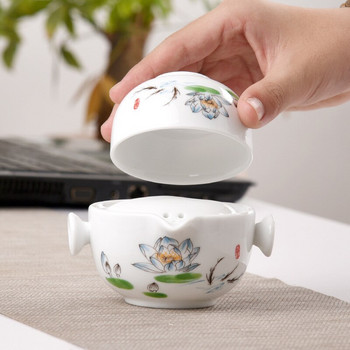 Κεραμικές τσαγιέρες gaiwan φλιτζάνια τσαγιού κινέζικο τσάι φορητά σετ τσαγιού ταξιδιού με τσάντα ταξιδιού Δωρεάν αποστολή