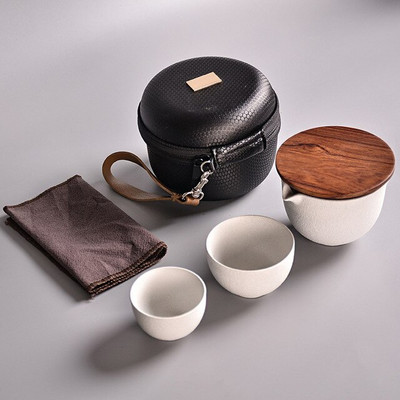 Ingyenes szállítás Kung Fu Tea Cup kerámia teáskannák gaiwan teáscsészék kínai teáscsészék hordozható utazó teáskészletek utazótáskával