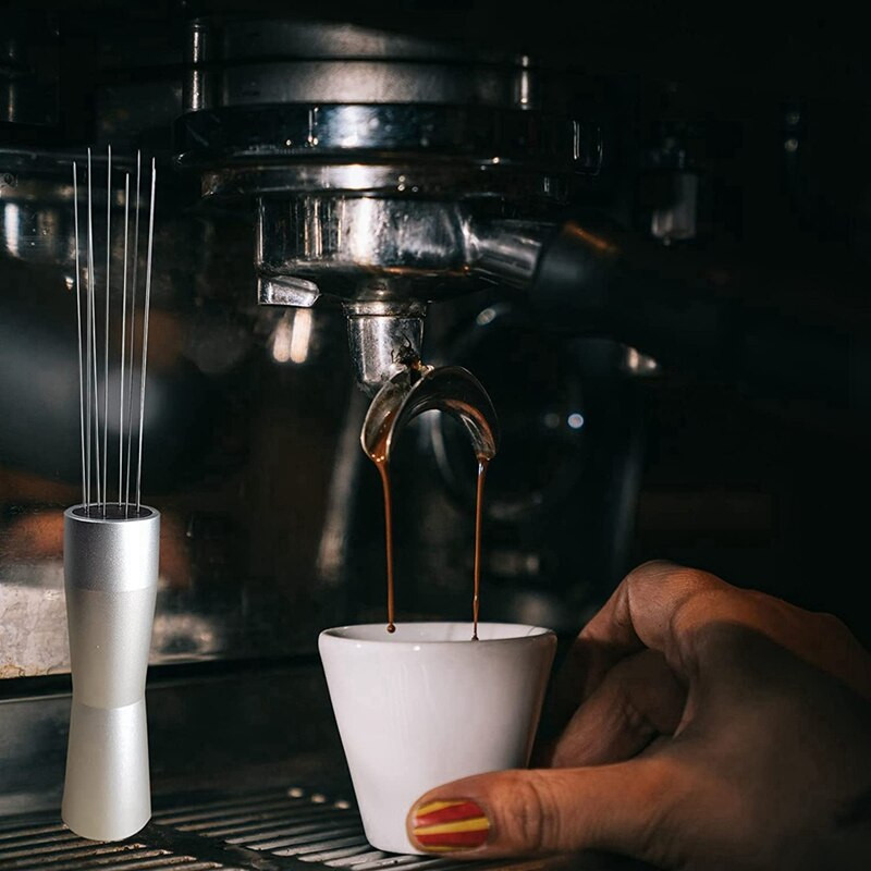 Kávékeverő eszpresszó kézi tamperek keverő WDT eszköz, tű típusú elosztó eszpresszó keverő keverőeszköz
