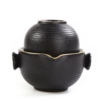 Kung Fu Teaware 1 Pot 2 Cup Κεραμικά Ταξιδιωτικά σετ ποτών σε εξωτερικό χώρο γραφείου Φορητά φλιτζάνια κινέζικου τσαγιού Gaiwan Tea Pot Εξαιρετικό δώρο