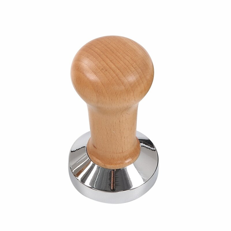 Kávészabotázs fa fogantyús Barista eszpresszógép 51mm és 350ml rozsdamentes acél habosító kancsó húzható virágpohár