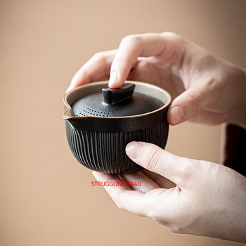 Преносим сервиз за чай за пътуване Керамичен чайник Чайник Бързи тенджери Една тенджера и две чаши Чайници Китайски чайници Чаша за чай