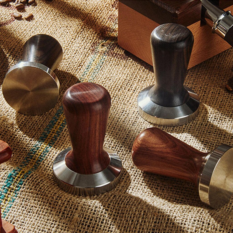 Premium Coffee Tamper Distribute Flat Base Powder Hammer Barista Tools