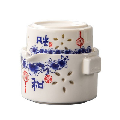 Keramički set za čaj Plavi cvijet Šalica za čaj Čajnik Quik Lonac za čaj Šalica za čaj Prijenosni uredski pribor za putovanja na otvorenom Posuđe za čaj Puer Kuhalo za crnu vodu