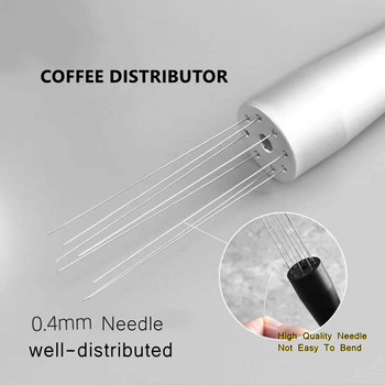 Διανομέας καφέ με βελόνα από ανοξείδωτο χάλυβα Τύπος βελόνας Διανομέας σκόνης καφέ Εργαλείο Tamper Leveler για Barista