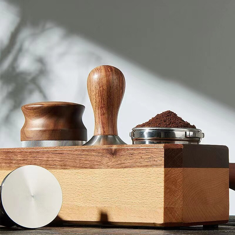 51/53/58 mm Muti vrste Čvrsti drveni nabijač za kavu Espresso Distributer Dodaci za kafiće Alati za bariste