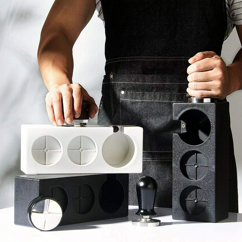 58 mm espreso skirstytuvo kavos tamperis Portafiltro stovo atrama Kavos filtro laikiklio kampas Barista įrankiai