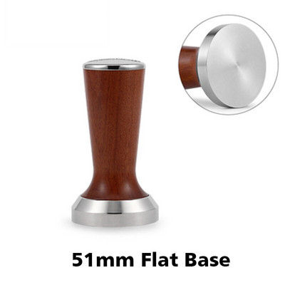 MHW-3BOMBER kavos plaktukas 51mm 53mm 58mm nerūdijančio plieno plokščias sriegis medinės rankenos miltelių plaktukas espresso barista įrankis