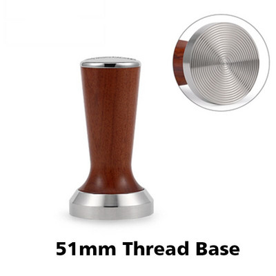 MHW-3BOMBER kavos plaktukas 51mm 53mm 58mm nerūdijančio plieno plokščias sriegis medinės rankenos miltelių plaktukas espresso barista įrankis