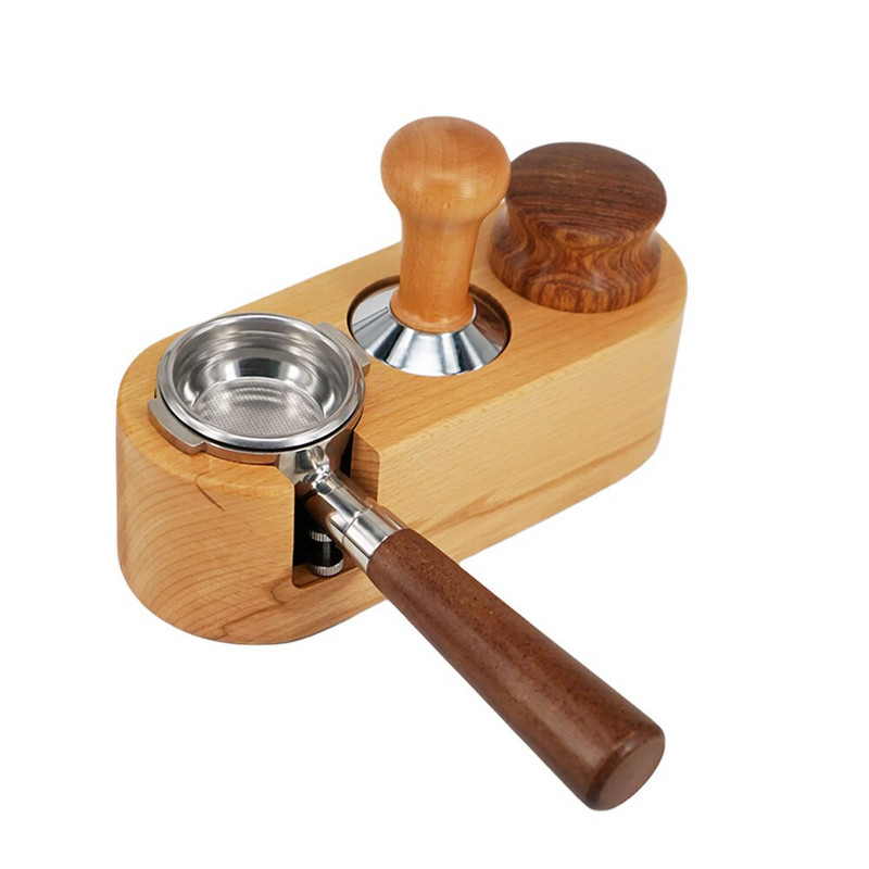 Suport pentru filtru de cafea Suport tamper Suport fag Lemn de nuc Espresso Distribuitor Covoraș Suport de bază Suport Unelte Barista Accesorii