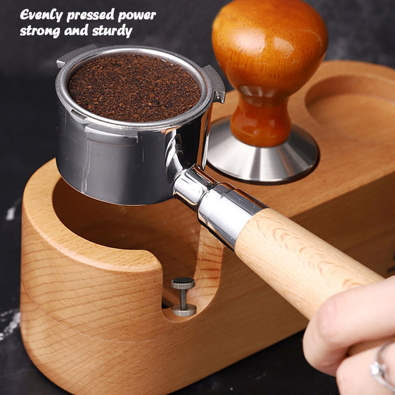 Suport pentru filtru de cafea Suport tamper Suport fag Lemn de nuc Espresso Distribuitor Covoraș Suport de bază Suport Unelte Barista Accesorii