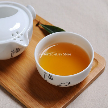 Керамичен сервиз за чай за пътуване с китайски модел 1 чаша+1 тенджера, чаша за чай чайник Чайник чайник чайник порцеланова пътна елегантна чаша за чай gaiwan