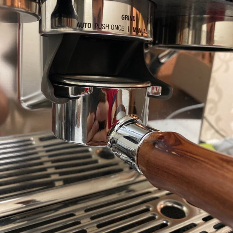 Portafiltru fără fund de cafea pentru filtru Breville 870/878/880 Filtru de 54 mm cu tamper de cafea și inel de dozare inteligent