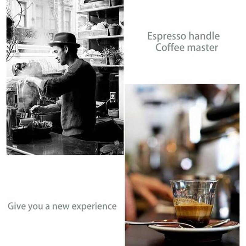 Portafiltru fără fund de cafea pentru filtru Breville 870/878/880 Filtru de 54 mm cu tamper de cafea și inel de dozare inteligent