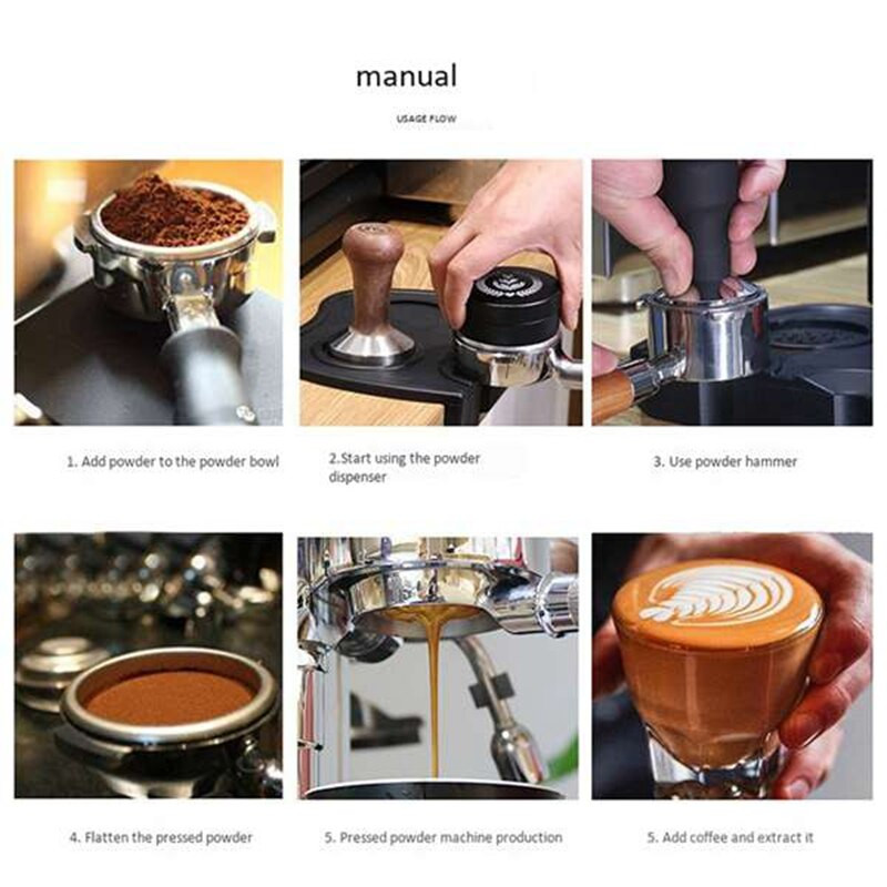Portafiltru fără fund de cafea pentru filtru Breville 870/878/880 Filtru de 54 mm cu tamper de cafea și inel de dozare inteligent