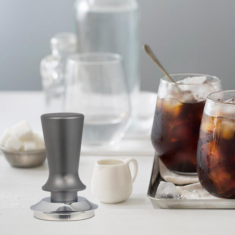 Espresso kávé szabotázs rozsdamentes acél lapos bázisú kávépor préskalapács állandó rugónyomású döngölő eszközzel Bala