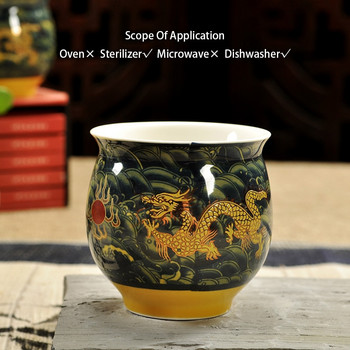 Китайски керамичен сервиз за чай Kung Fu Порцеланова чаша за чай Комплект саксии Dragon Teapot Teacup Kungfu Teaset Puer Oolong Tea Ceremony Teaware
