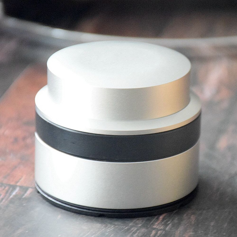 Újdonságok 58.4mm 304 Rozsdamentes acél Kávéporkalapács Lapos Eszpresszóbab Présszerszám Kávéfőző Tartozékok