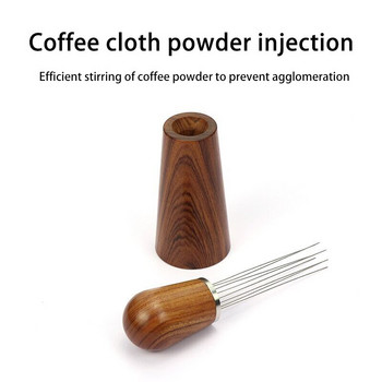 Από ανοξείδωτο χάλυβα 8 βελόνες Αναδευτήρας καφέ εσπρέσο Coffee Powder Tamper Distributor Leveler Tool for Espresso Distributor