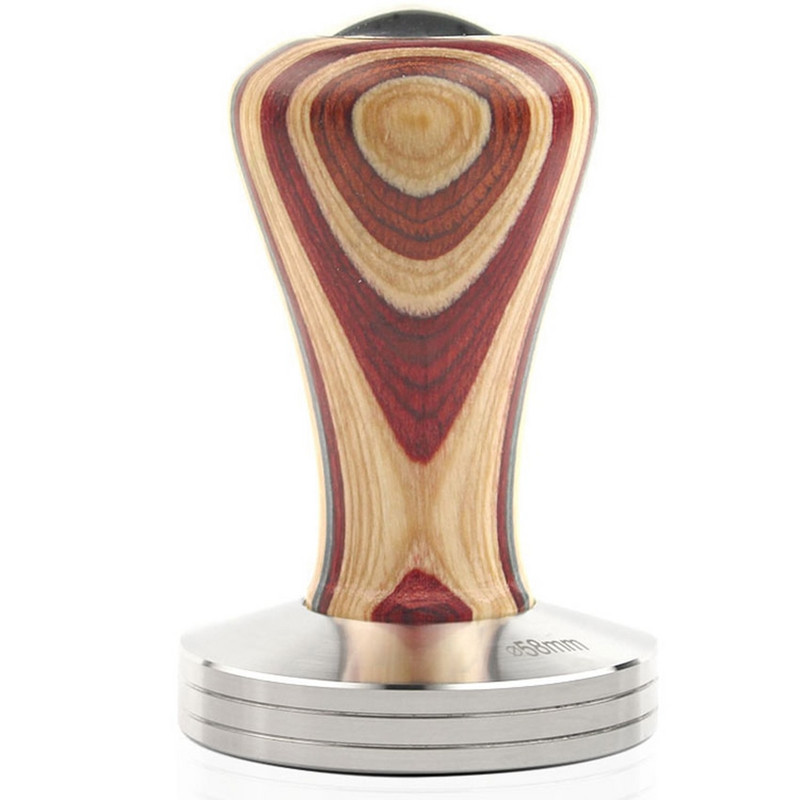 51/54/57/57,5/58mm Choi fa nyelű kávé szabotázs kávépor lapos alap Cafe Barista Eszközök Eszpresszó Kiegészítők