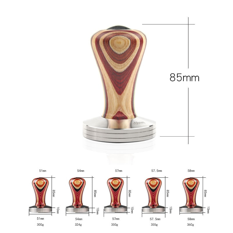 51/54/57/57,5/58mm Choi fa nyelű kávé szabotázs kávépor lapos alap Cafe Barista Eszközök Eszpresszó Kiegészítők