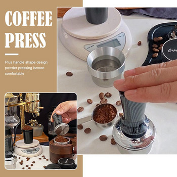 1 τεμ. Depth Tamper Coffee Calibrated Steady Pressure Espresso Distributor 51/53/58/mm Steel Tamper Barista Tools