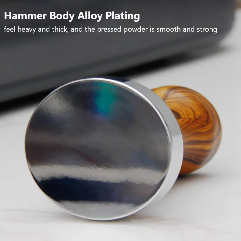 51/58 mm-es kávé szabotázs kávéprés tartó gumi fogantyú fa szemcsés prés porkalapács eszpresszófőző tartó készülék